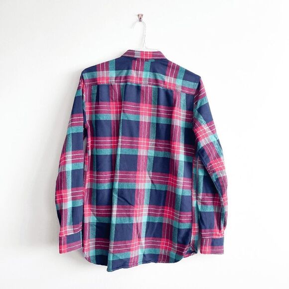 Modern Amusement Mens Shirt Casual Button Front Long Sleeve Plaid Red Large - Picture 2 of 7